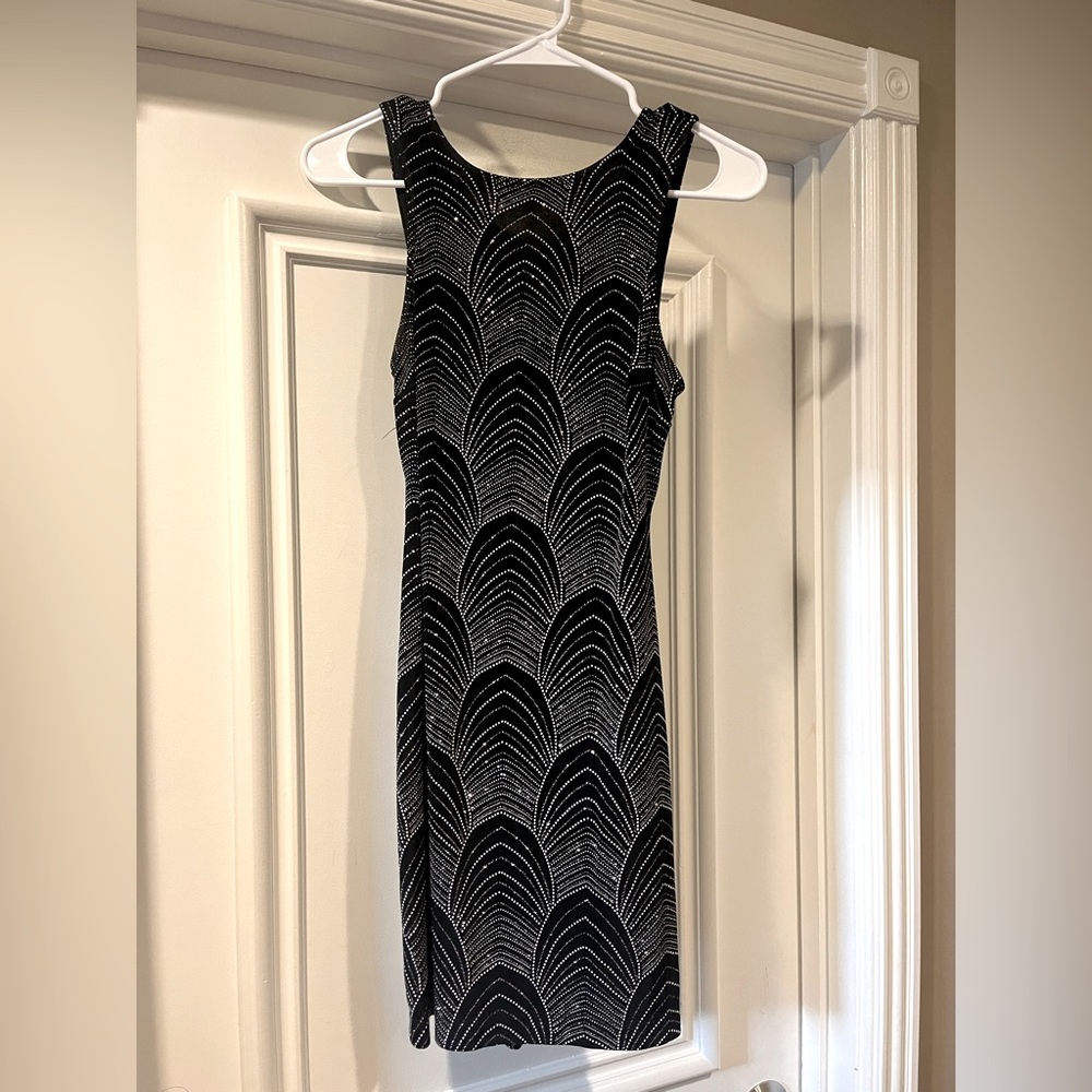 Backless Black and Silver sequins dress. Speechless brand.